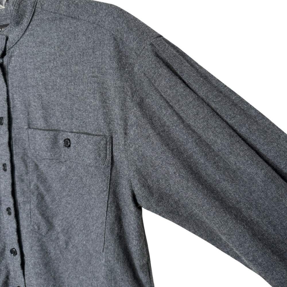 Banana Republic Cotton Cropped Shirt | Womenβs XS | Pleated Sleeve Band Collar - Picture 2 of 7
